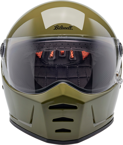 BILTWELL Lane Splitter Helmet - Gloss Olive Green - Large 1004-154-504