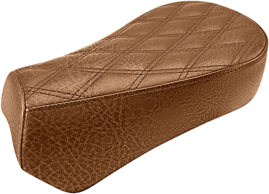 SADDLEMEN Renegade Pillion Pad - Lattice Stitched - Brown - Scout Bobber '18-'23 I18-33-012BLS