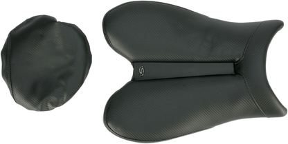 SADDLEMEN Gel Channel Track Carbon Fiber Sport Seat - Black - R6 0810-Y117