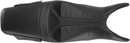 SADDLEMEN Adventure Tour Seat - One-Piece - Standard - Stitched - Black - Tiger 800 0810-T119