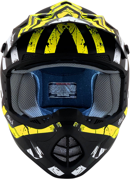 AFX FX-17Y Helmet - Attack - Matte Black/Hi-Vis Yellow - Medium 0111-1415
