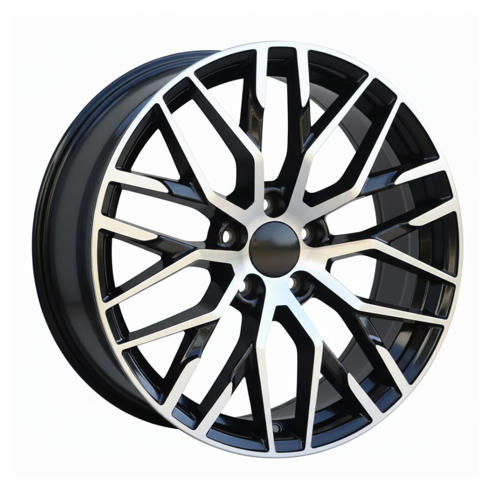 AU1 19X8.5 5X112 +32 66.6 Gloss Black Machined Face