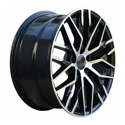 AU1 19X8.5 5X112 +32 66.6 Gloss Black Machined Face