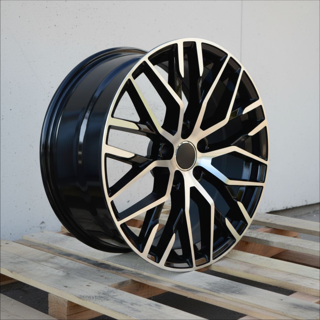 AU1 20X9 5X112 +32 66.6 Black Machined Face