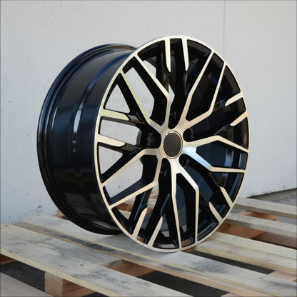 AU1 19X8.5 5X112 +32 66.6 Gloss Black Machined Face