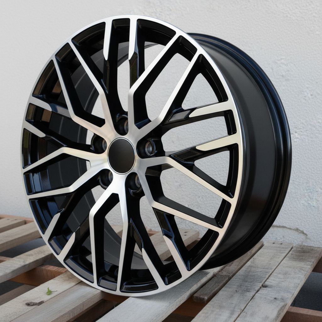 AU1 20X9 5X112 +32 66.6 Black Machined Face