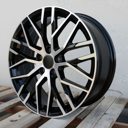 AU1 20X9 5X112 +32 66.6 Black Machined Face