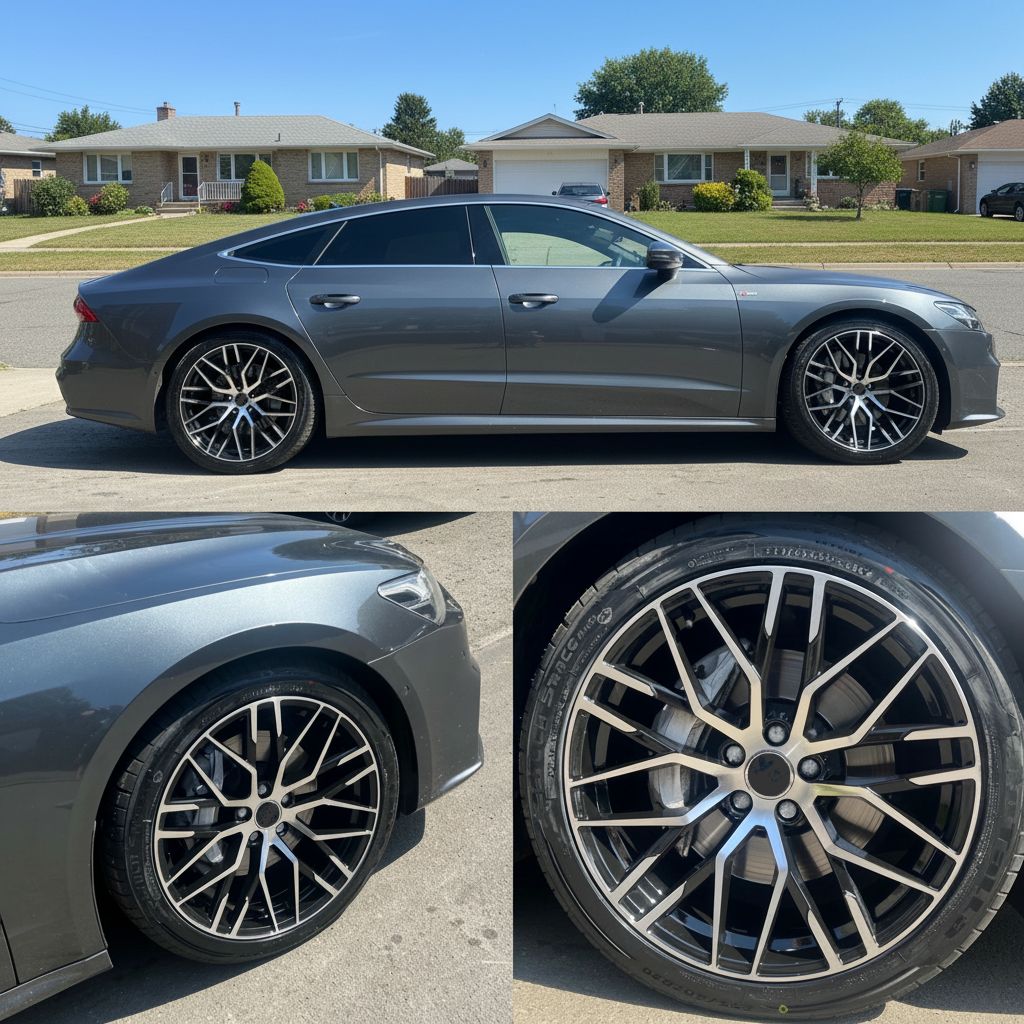AU1 18X8 +35 5X112 Gloss Black Machined Face