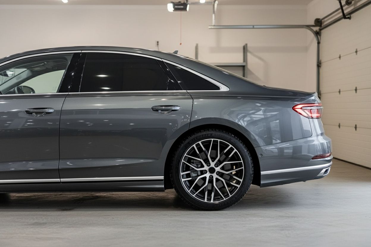 AU1 18X8 +35 5X112 Gloss Black Machined Face