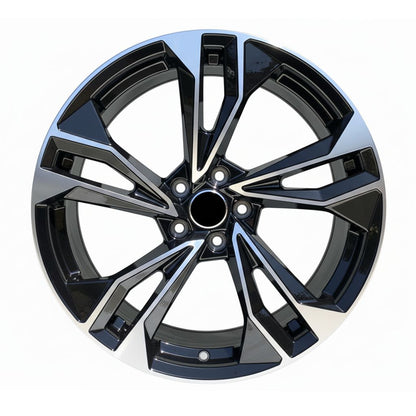 AU12 20x9 5x112 +32 66.6 Black Machined Face