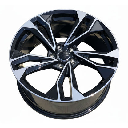 AU12 20x9 5x112 +32 66.6 Black Machined Face