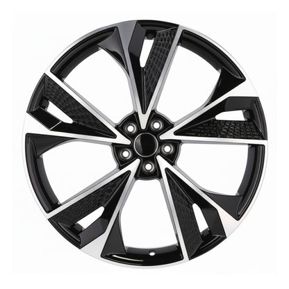 AU14 20x9 5x112 +35 66.6 Black Machined Face