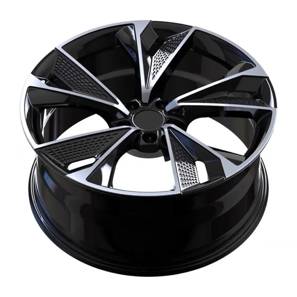 AU14 20x9 5x112 +32 66.6 Black Machined Face