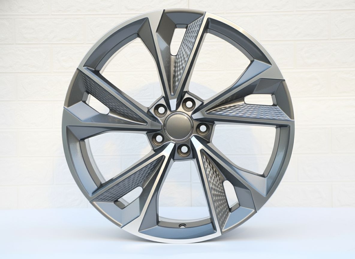 AU14 19x8.5 5x112 +42 66.6 Gunmetal Machined Face