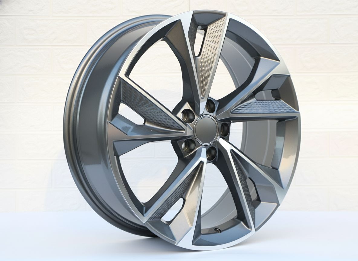 AU14 19x8.5 5x112 +42 66.6 Gunmetal Machined Face