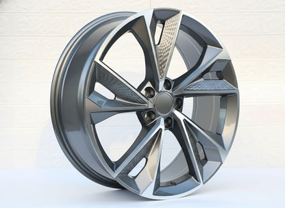 AU14 19x8.5 5x112 +42 66.6 Gunmetal Machined Face