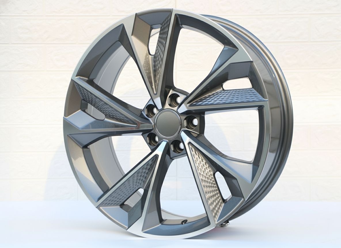 AU14 19x8.5 5x112 +42 66.6 Gunmetal Machined Face