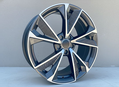 AU14 19x8.5 5x112 +42 66.6 Gunmetal Machined Face