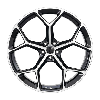 AU16 18x8 5x112 +35 66.6 Black Machined Face