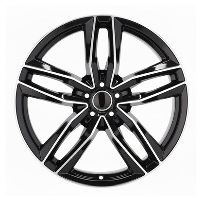 AU3 20X9 5X112 +32 66.6 Black Machined Face