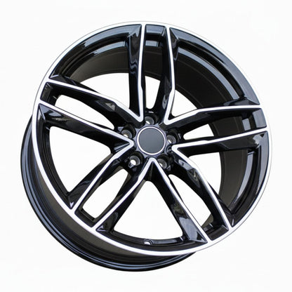 AU3 18X8 5X112 +35 66.6 Black Machined Face