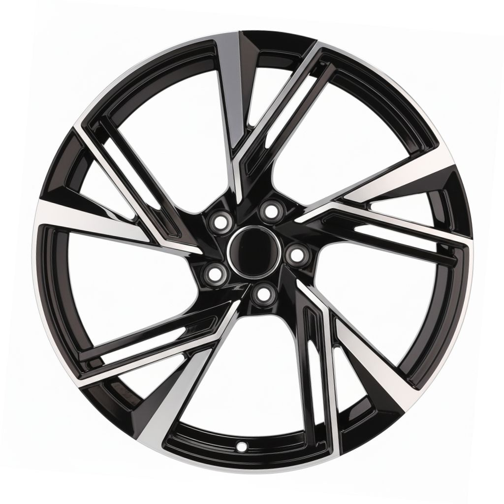 AU9 20x9 5x112 +35 66.6 Black Machined Face