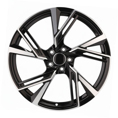 AU9 20x9 5x112 +35 66.6 Black Machined Face