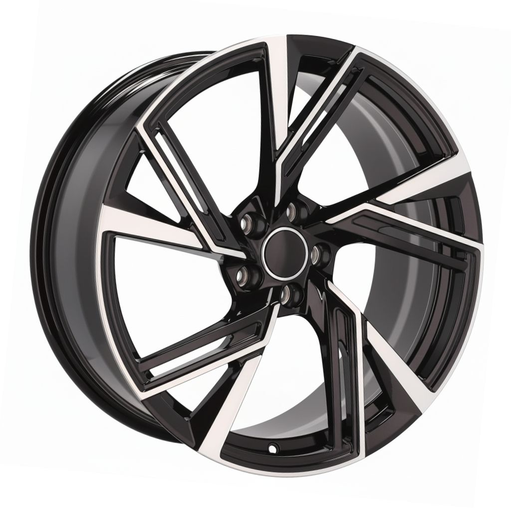 AU9 20x9 5x112 +35 66.6 Black Machined Face