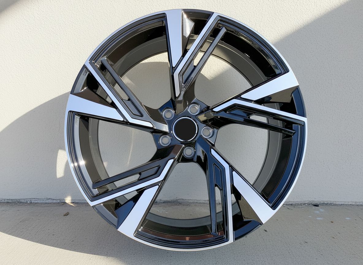 AU9 18X8 5X112 +35 66.6 Black Machined Face