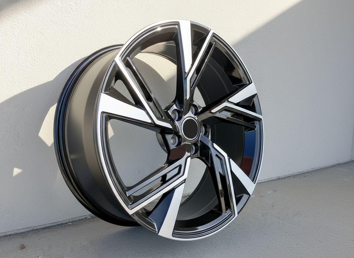 AU9 20x9 5x112 +35 66.6 Black Machined Face
