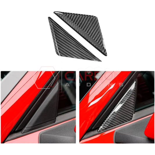 2024+ S650 Mustang Real Carbon Fiber A-Pillar Exterior Trim Cover