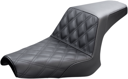SADDLEMEN Step Up Seat - Front Lattice Stitched - Black Y13-16-172