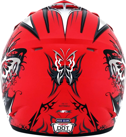 AFX FX-17 Helmet - Butterfly - Matte Ferrari Red - Small 0110-7117