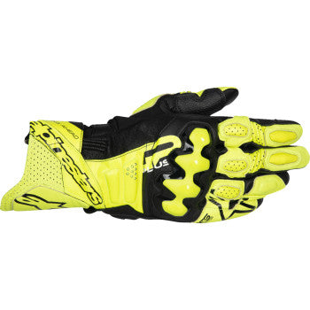 ALPINESTARS GP Plus R V3 Leather Gloves - Fluo Yellow/Black - XL 3550825-551-XL