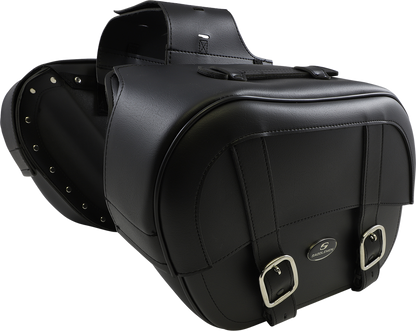 SADDLEMEN Drifter Saddlebags with Shock Cutaway - Black 3501-0576