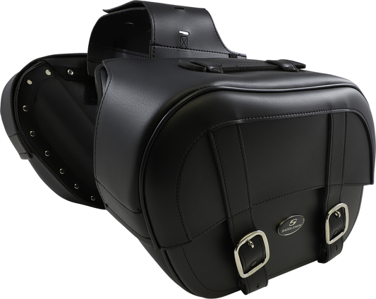 SADDLEMEN Drifter Saddlebags with Shock Cutaway - Black 3501-0576