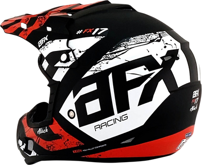 AFX FX-17 Helmet - Attack - Matte Black/Red - Large 0110-7151