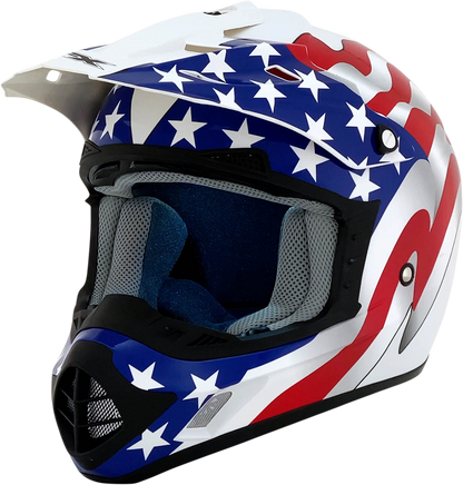 AFX FX-17 Helmet - Flag - White - XL 0110-2378