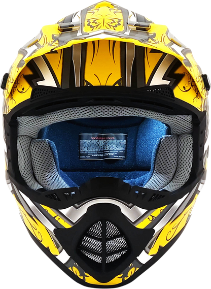 AFX FX-17Y Helmet - Butterfly - Matte Yellow - Small 0111-1393
