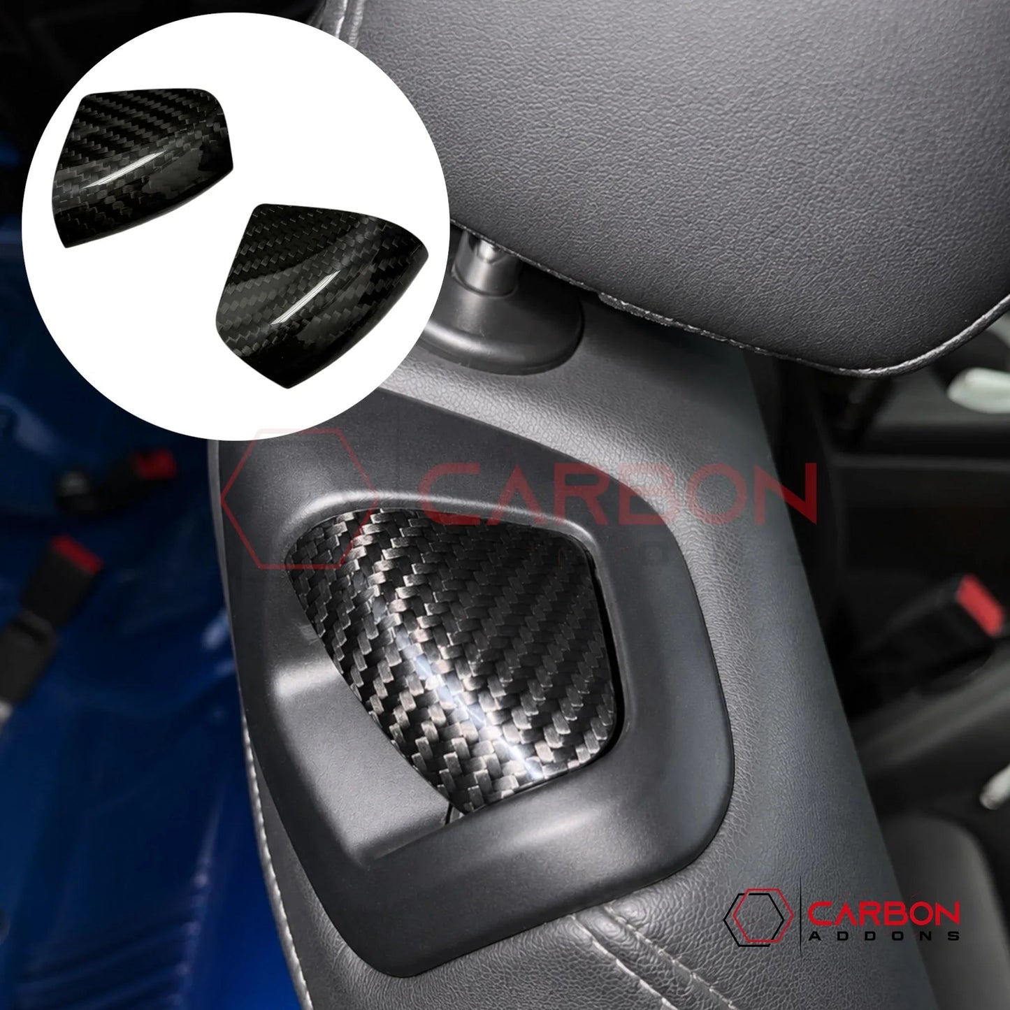 2016–2024 Chevrolet Camaro Real Carbon Fiber Seat Release Lever Trim & Handle Covers