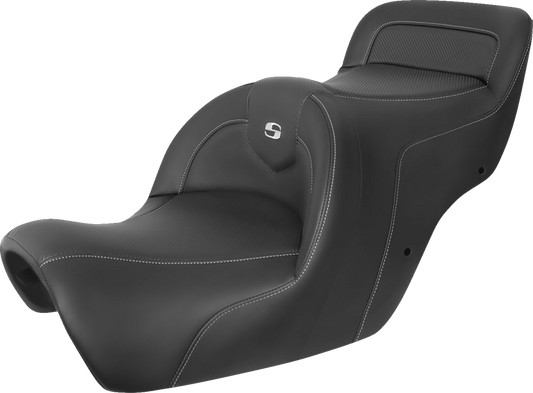SADDLEMEN Roadsofa Seat - Carbon Fiber - Without Backrest - Black - GL H88-07-185