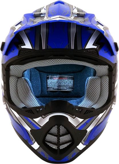 AFX FX-17Y Helmet - Butterfly - Matte Blue - Large 0111-1389