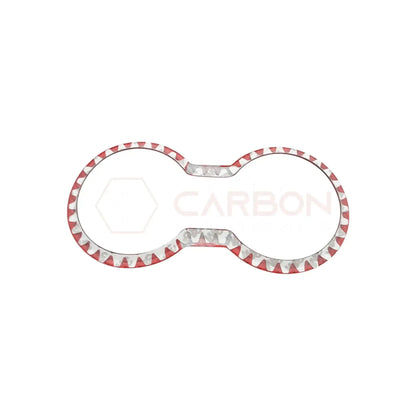 Real Carbon Fiber Cup Holder Trim Cover for 2024+ Ford Mustang