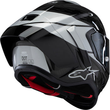 IN STOCK  ALPINESTARS Supertech R10 Helmet - Element - Carbon/Silver/Black - Large 8200324-1368-L