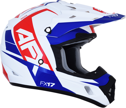 AFX FX-17 Helmet - Aced - Red/White/Blue - Small 0110-6479