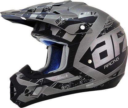 AFX FX-17Y Helmet - Attack - Frost Gray/Matte Black - Small 0111-1396