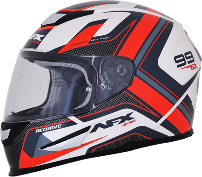 AFX FX-99 Helmet - Recurve - Pearl White/Red - Small 0101-11126