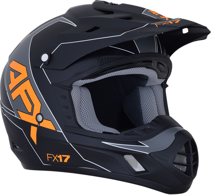AFX FX-17 Helmet - Aced - Matte Black/Orange - Medium 0110-6505