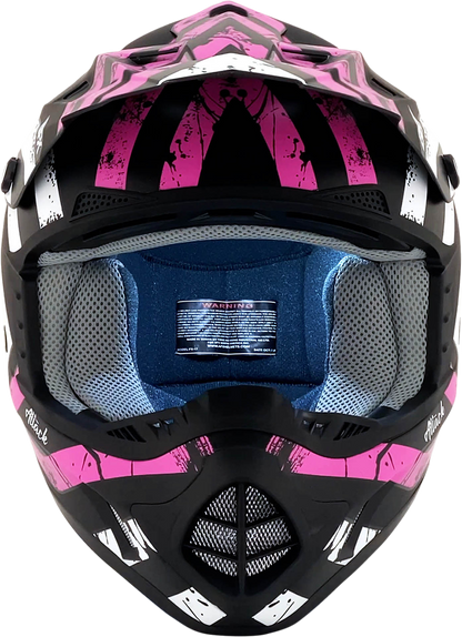 AFX FX-17Y Helmet - Attack - Matte Black/Fuchsia - Large 0111-1413