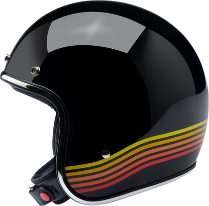 BILTWELL Bonanza Helmet - Gloss Black Spectrum - Small 1001-536-202